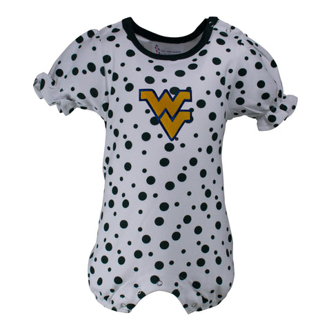 Two Feet Ahead - West Virginia - West Virginia Polka Dot Girl's Romper