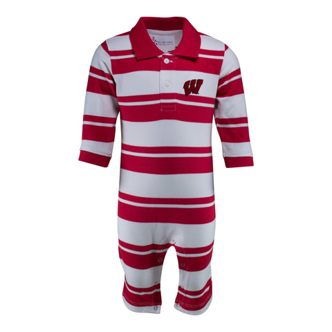 Two Feet Ahead - Wisconsin - Wisconsin Rugby Long Leg Romper