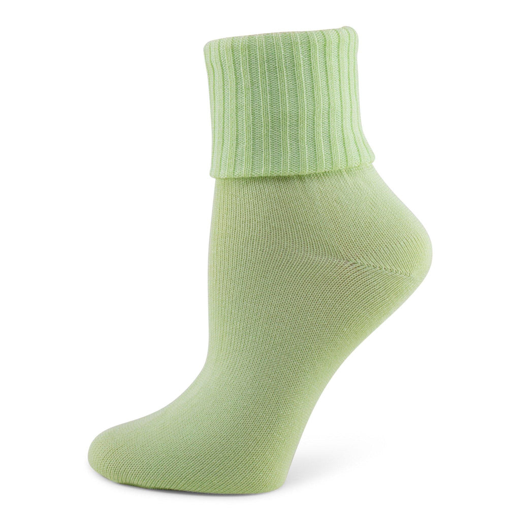 Two Feet Ahead Unisex Vintage Double Roll Bobby Socks - Natural Cotton Blend USA